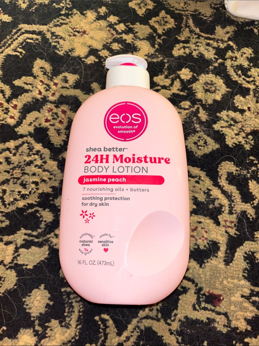 eos Pink Jasmine Peach Shea Better 24H Moisture Body Lotion